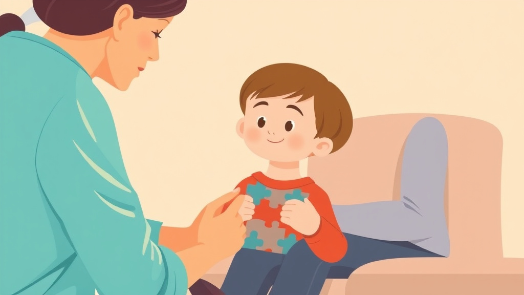 A professional illustration depicting SSI for a Child with Autism: Parent's Application Guide