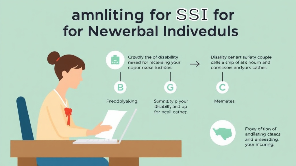 Process flow illustration for putting applying for SSI for Nonverbal Individuals into action