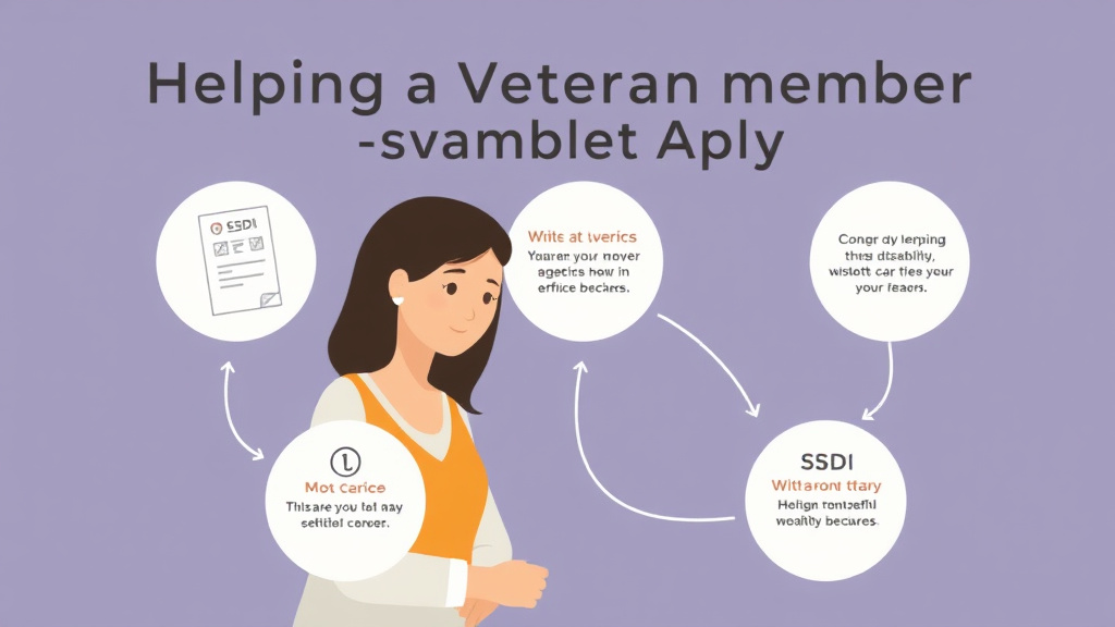 Step-by-step visual guide for implementing helping a Veteran Family Member Apply for SSDI