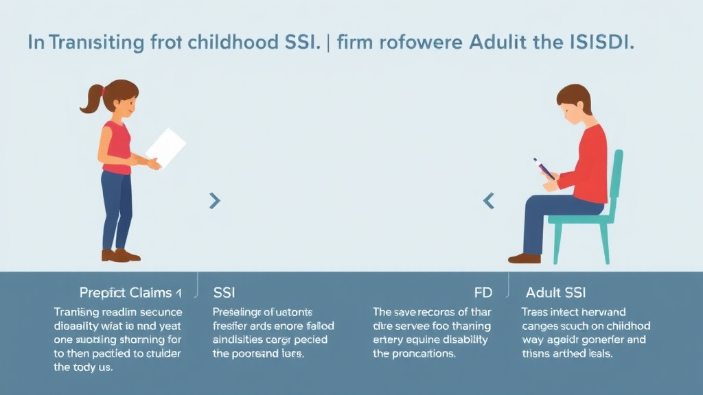 Practical checklist visual for transitioning from Childhood SSI to Adult SSI/SSDI