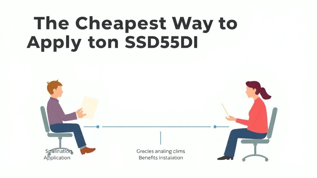Action-oriented illustration showing how to apply cheapest Way to Apply for SSDI and Still Get Approved
