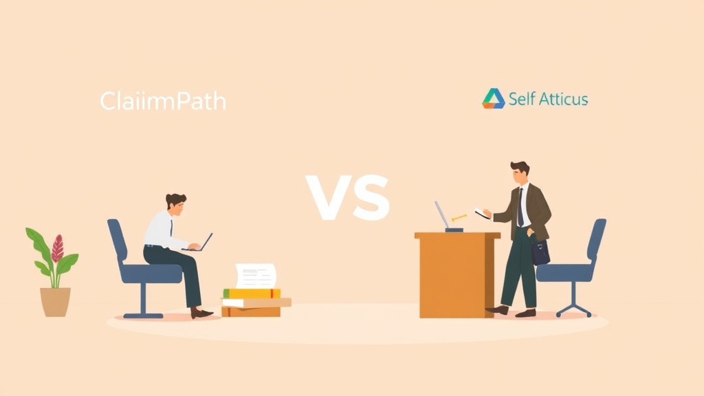 Conceptual diagram showing how claimPath vs Atticus: Self-Service Documents vs Attorney Matching works in practice