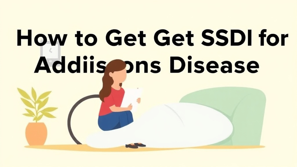 Educational graphic covering the essentials of get SSDI for Addison's Disease: What the SSA Needs to Approve You