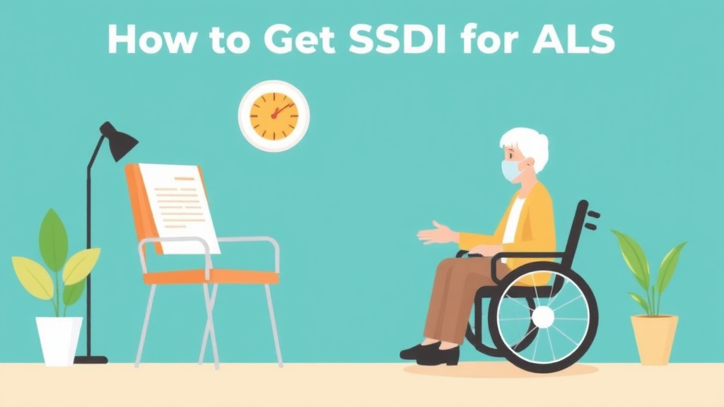 An informative visual explaining get SSDI for ALS (Lou Gehrig's Disease): What the SSA Needs to Approve You for beginners and professionals