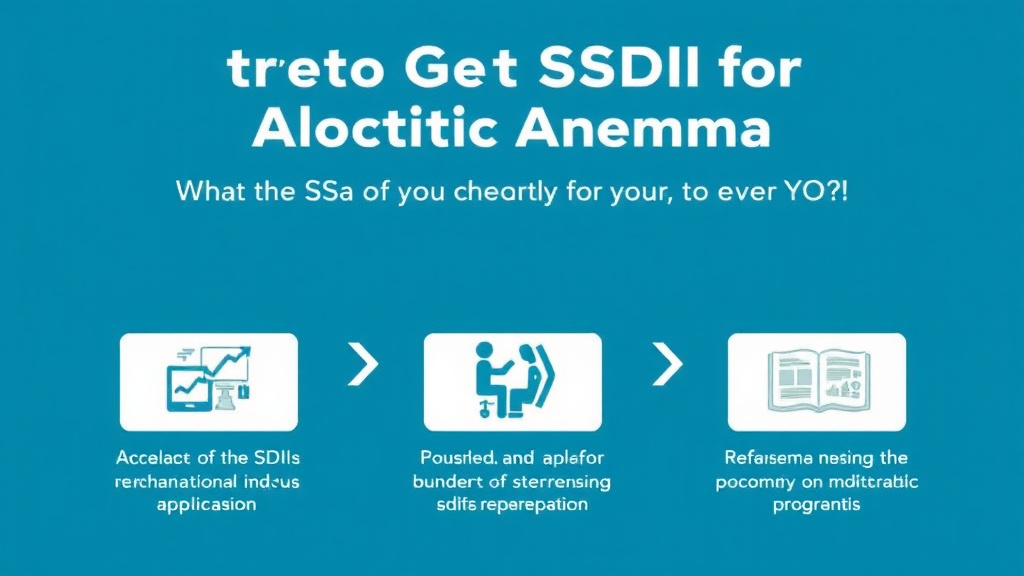 Process flow illustration for putting get SSDI for Aplastic Anemia: What the SSA Needs to Approve You into action
