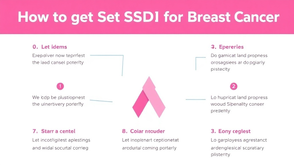 Process flow illustration for putting get SSDI for Breast Cancer: What the SSA Needs to Approve You into action
