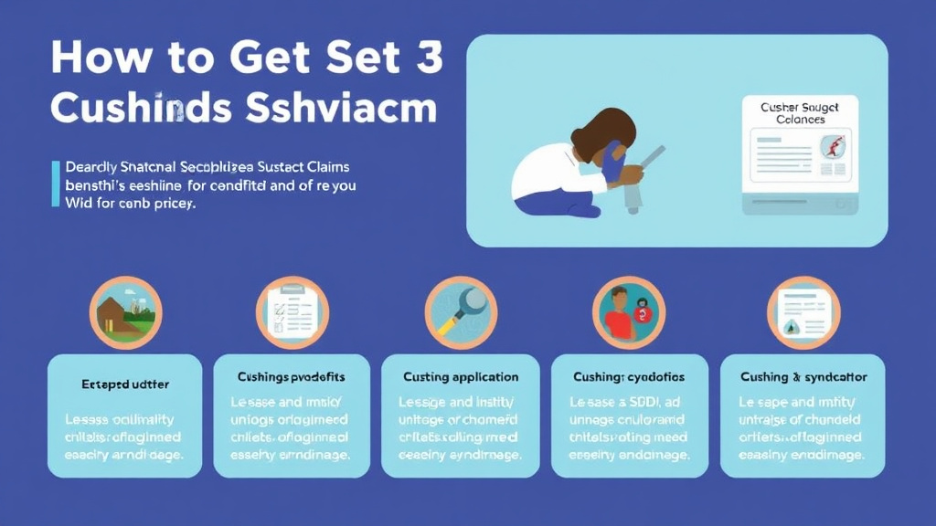 Action-oriented illustration showing how to apply get SSDI for Cushing's Syndrome: What the SSA Needs to Approve You