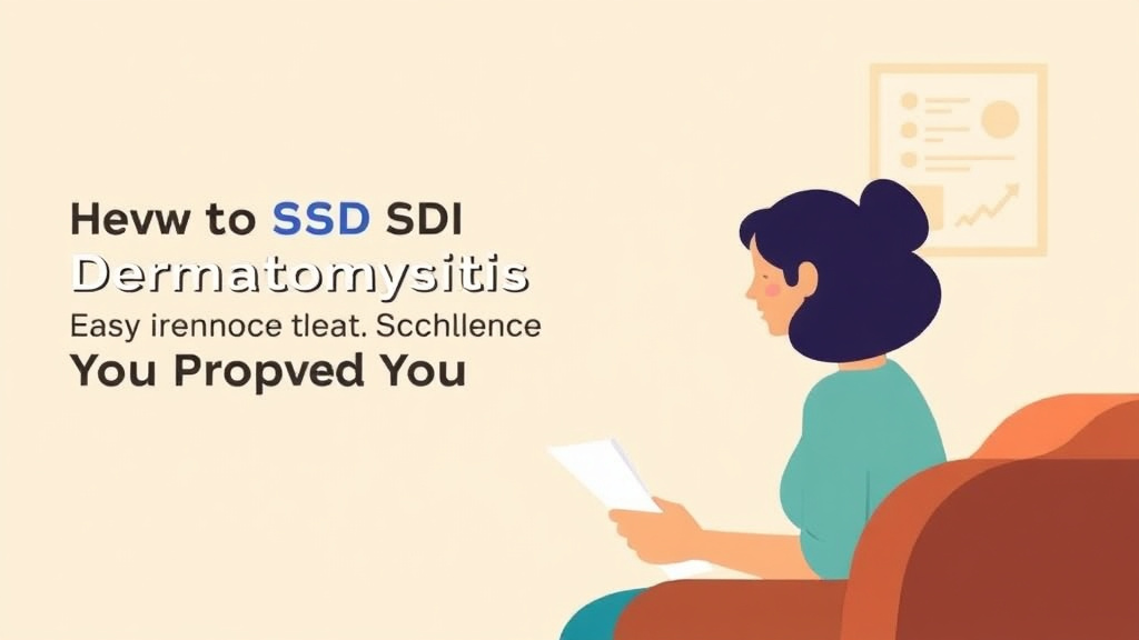 Illustration breaking down the fundamentals of get SSDI for Dermatomyositis: What the SSA Needs to Approve You