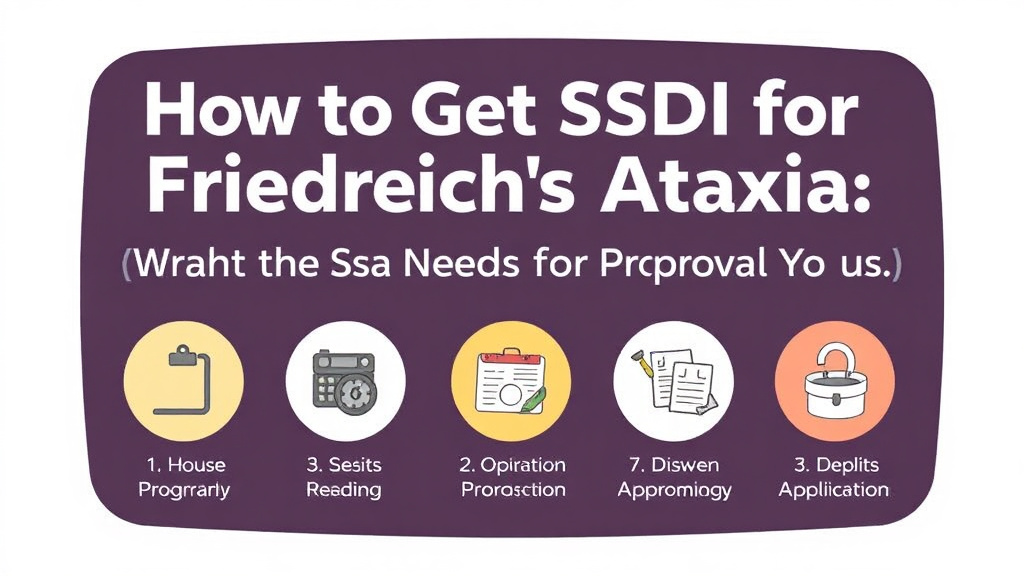 Practical checklist visual for get SSDI for Friedreich's Ataxia: What the SSA Needs to Approve You