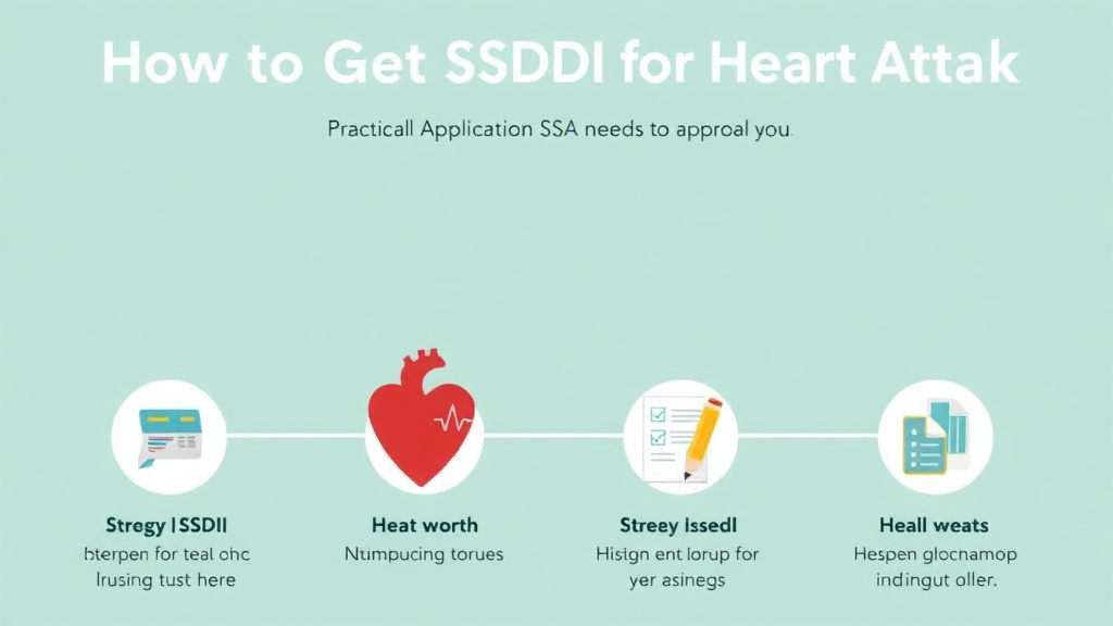 Process flow illustration for putting get SSDI for Heart Attack: What the SSA Needs to Approve You into action