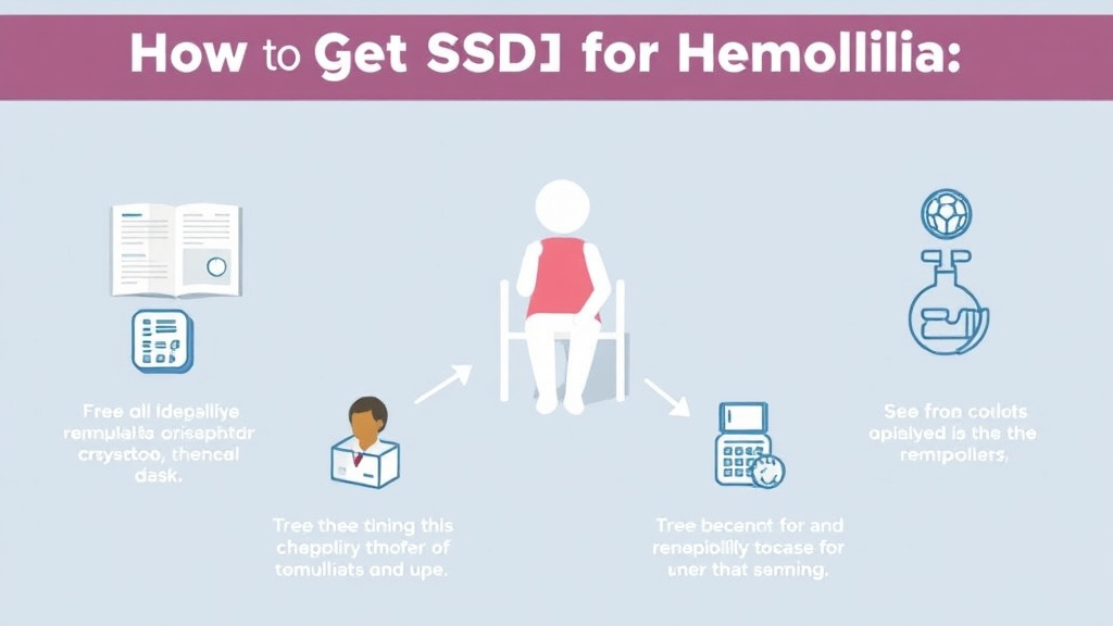 Process flow illustration for putting get SSDI for Hemophilia: What the SSA Needs to Approve You into action