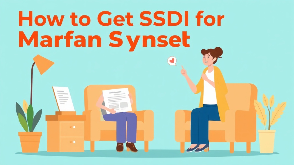 Educational graphic covering the essentials of get SSDI for Marfan Syndrome: What the SSA Needs to Approve You