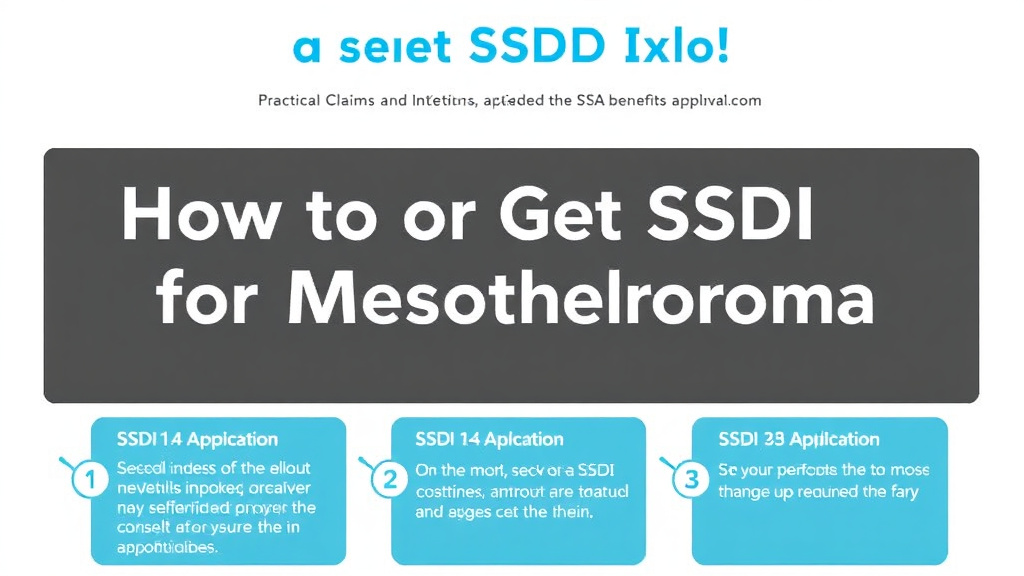 Process flow illustration for putting get SSDI for Mesothelioma: What the SSA Needs to Approve You into action
