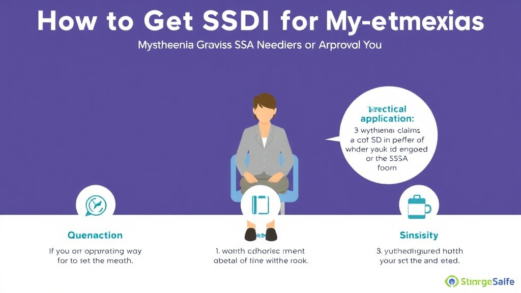Practical checklist visual for get SSDI for Myasthenia Gravis: What the SSA Needs to Approve You