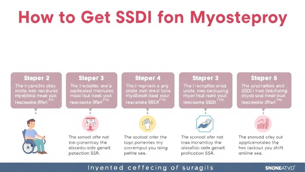 Action-oriented illustration showing how to apply get SSDI for Myotonic Dystrophy: What the SSA Needs to Approve You
