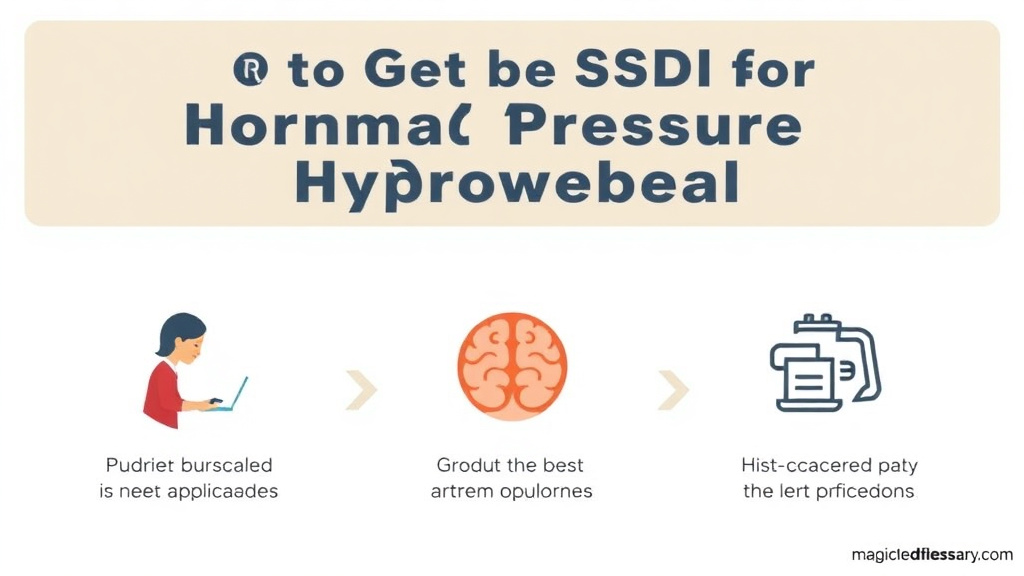 Process flow illustration for putting get SSDI for Normal Pressure Hydrocephalus: What the SSA Needs to Approve You into action