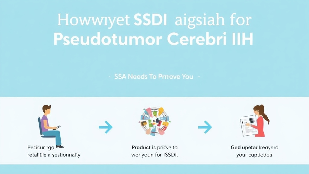 Action-oriented illustration showing how to apply get SSDI for Pseudotumor Cerebri (IIH): What the SSA Needs to Approve You
