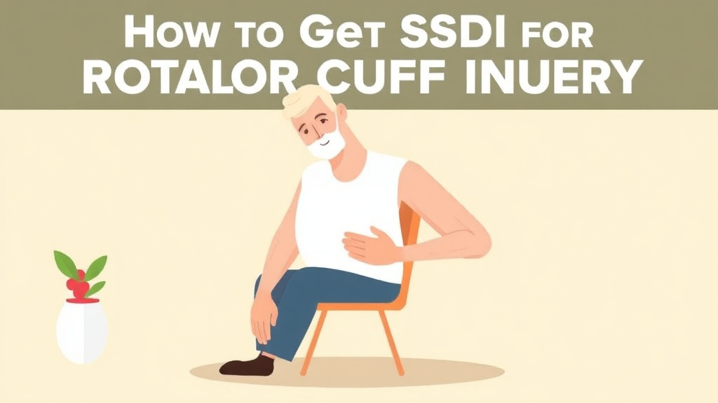 A professional illustration depicting get SSDI for Rotator Cuff Injury: What the SSA Needs to Approve You