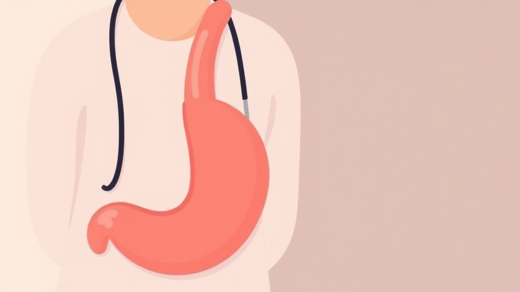 A professional illustration depicting get SSDI for Stomach Cancer: What the SSA Needs to Approve You