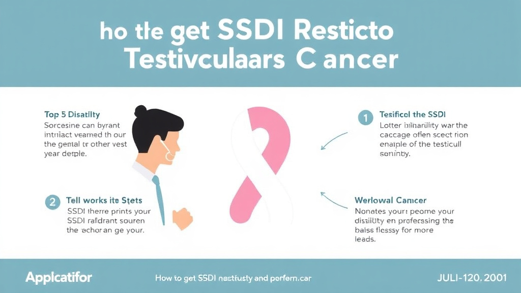 Practical checklist visual for get SSDI for Testicular Cancer: What the SSA Needs to Approve You