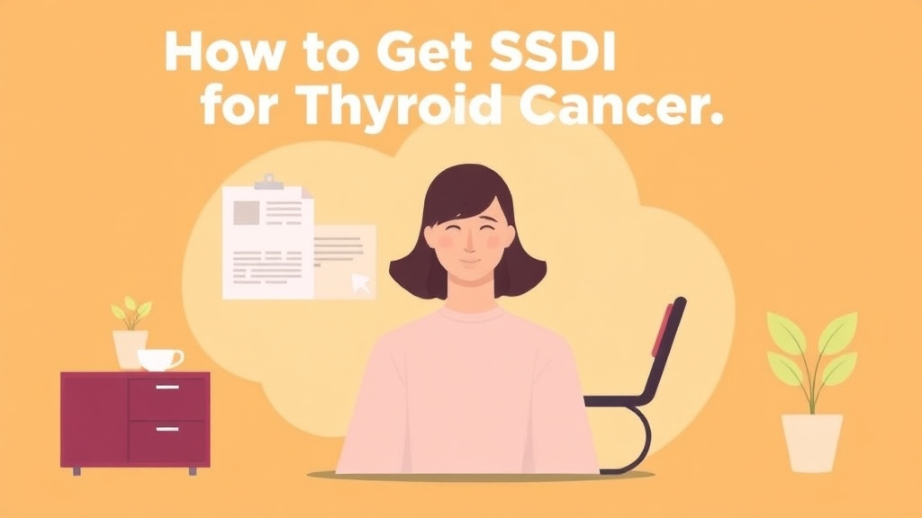Visual overview of get SSDI for Thyroid Cancer: What the SSA Needs to Approve You with key concepts highlighted