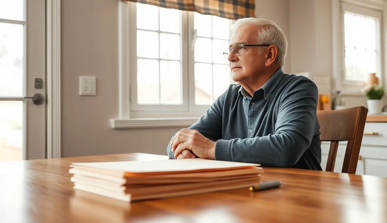 Person at kitchen table with disability case folders awaiting federal court decision