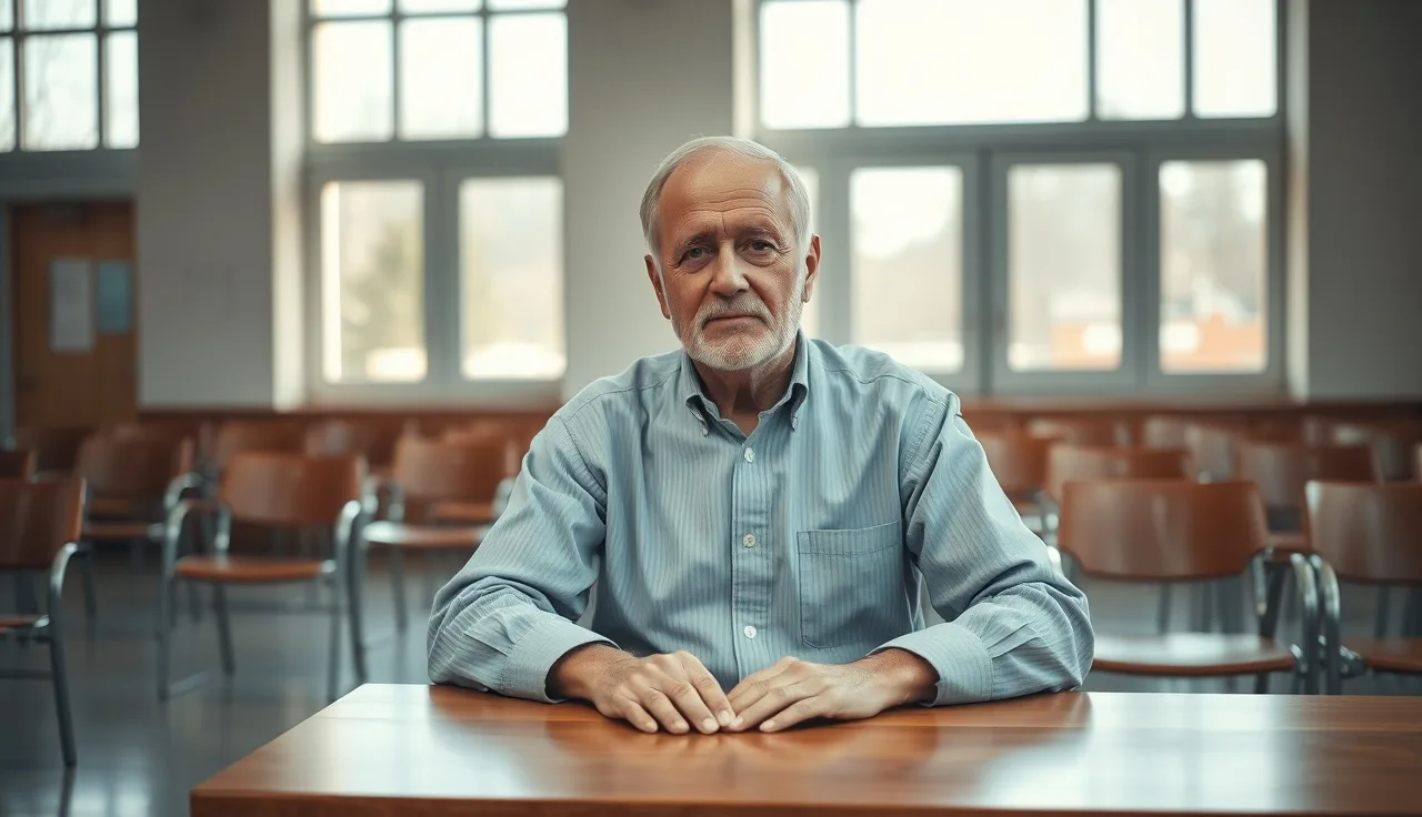 Man waiting calmly before a Social Security disability hearing in Ohio
