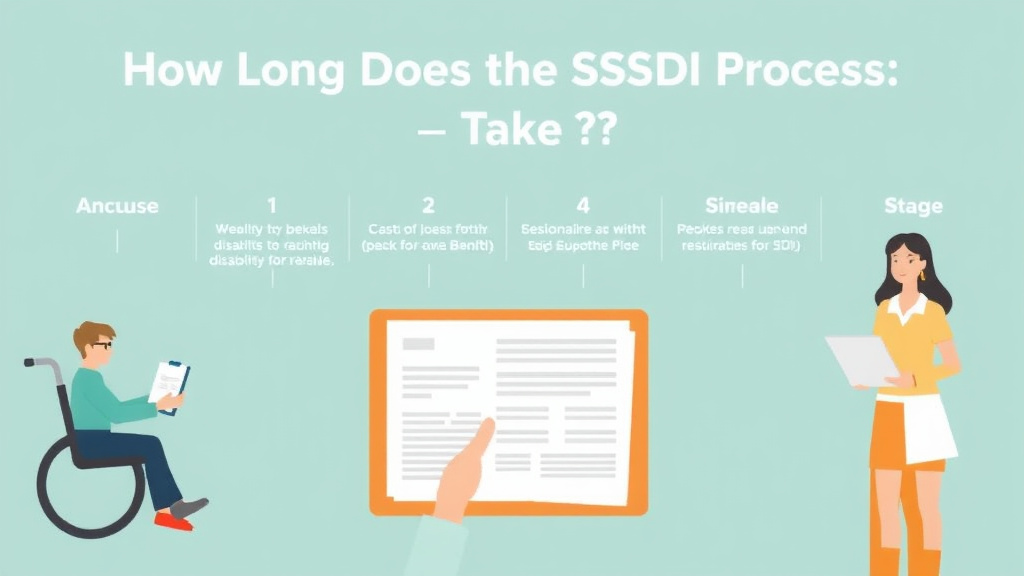 Detailed visual representation of how Long Does the SSDI Process Take? Timeline by Stage