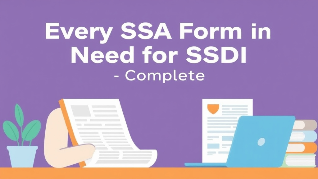 Detailed visual representation of every SSA Form You'll Need for SSDI: Complete List