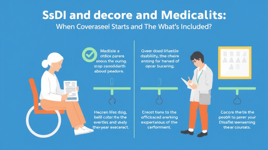 Action-oriented illustration showing how to apply SSDI and Medicare: When Coverage Starts and What's Included