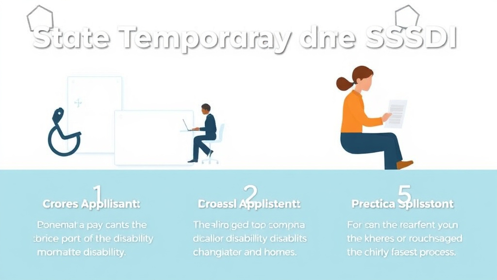 Action-oriented illustration showing how to apply state Temporary Disability vs SSDI