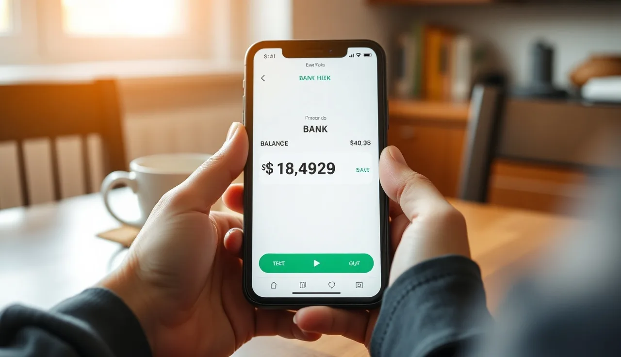 Person checking bank account on phone after SSDI back pay direct deposit arrives
