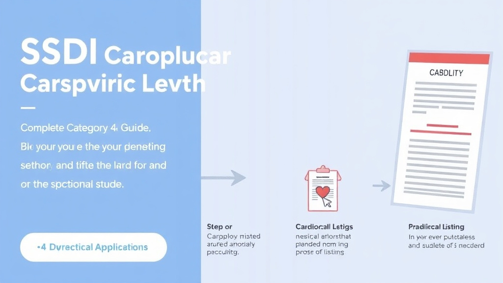 Action-oriented illustration showing how to apply SSDI Cardiovascular Listings: Complete Category 4 Guide