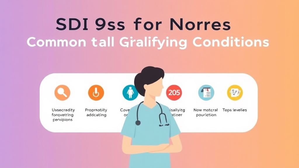 Real-world application diagram for SSDI for Nurses: Common Qualifying Conditions