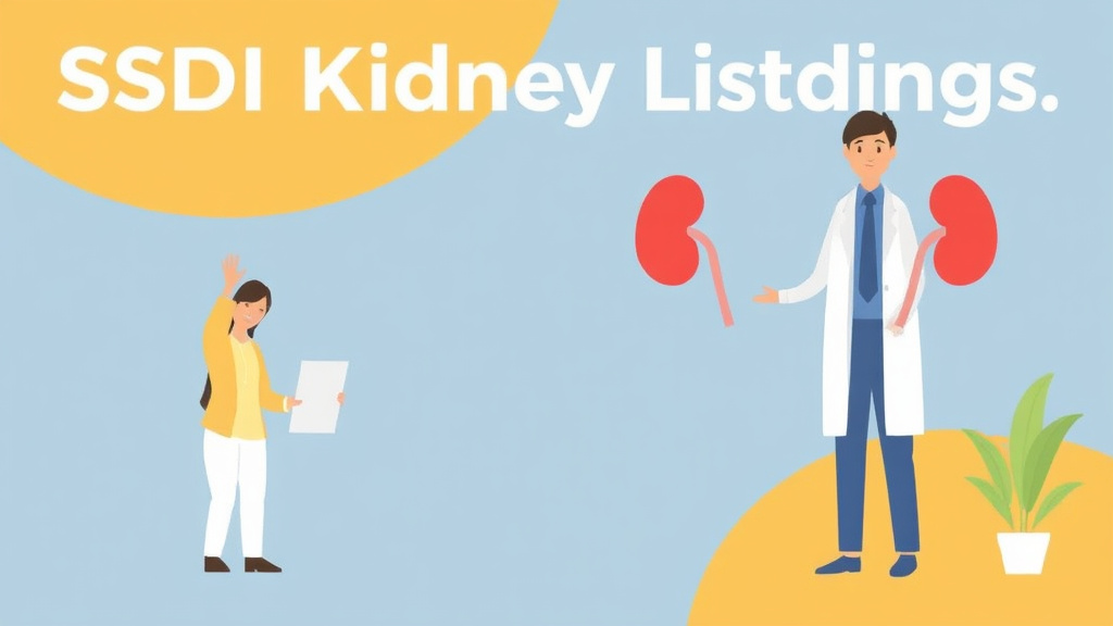 A professional illustration depicting SSDI Kidney Listings: Complete Category 6 Guide
