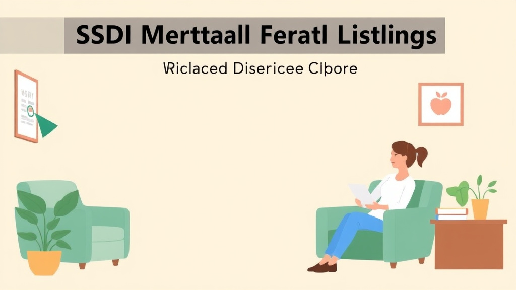 A professional illustration depicting SSDI Mental Health Listings: Complete Category 12 Guide