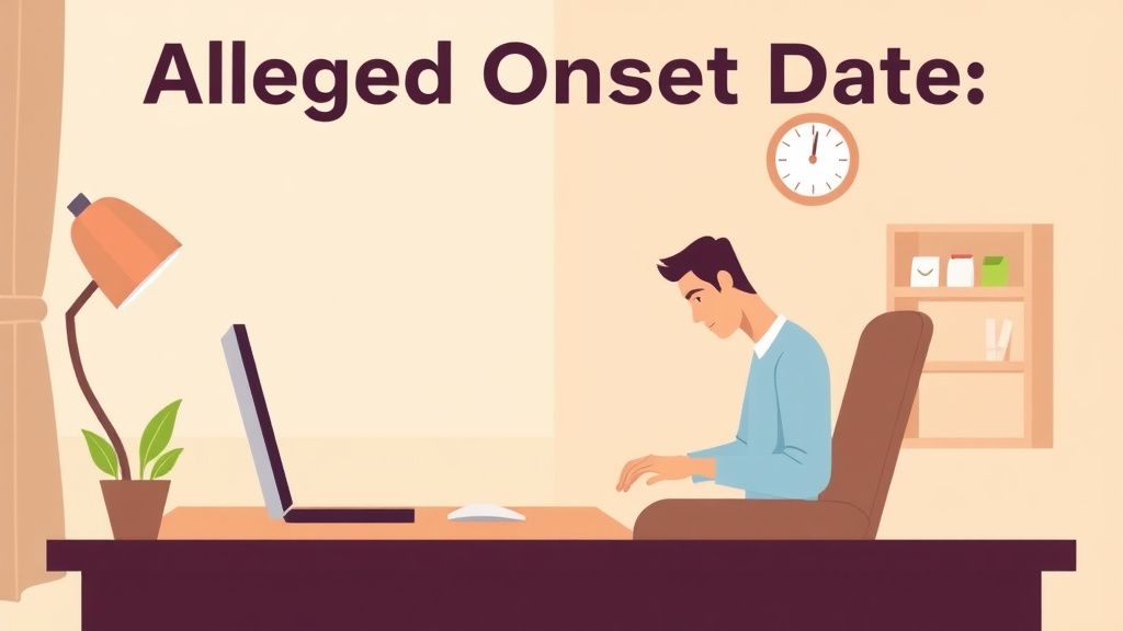 Educational graphic covering the essentials of alleged Onset Date: How to Choose the Right Start Date