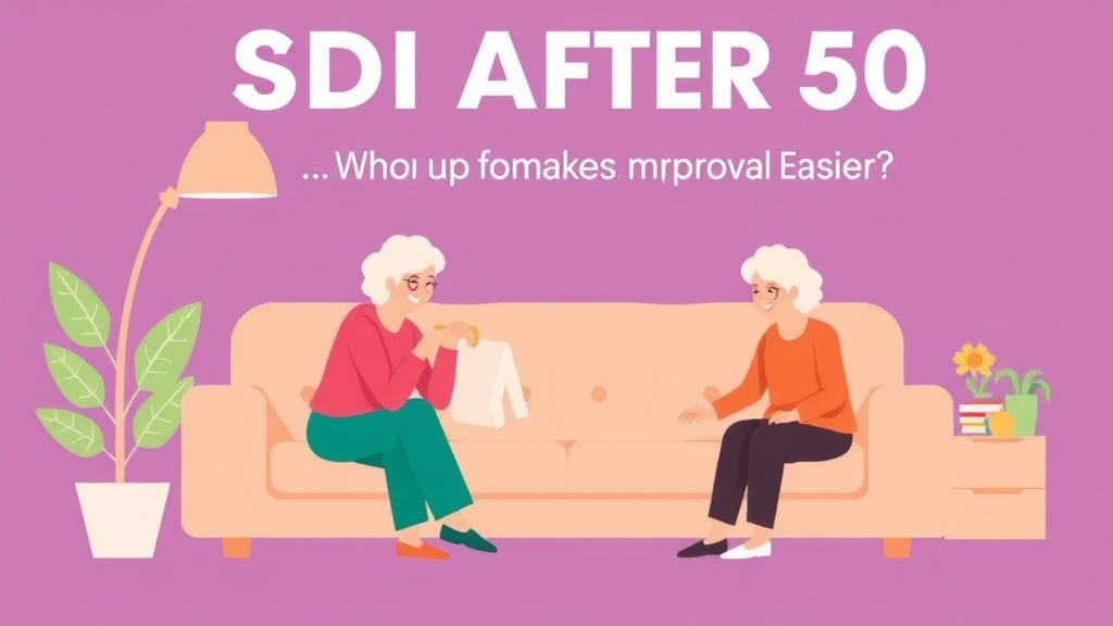 Clear illustration of SSDI After 50: Why Age Makes Approval Easier with supporting details