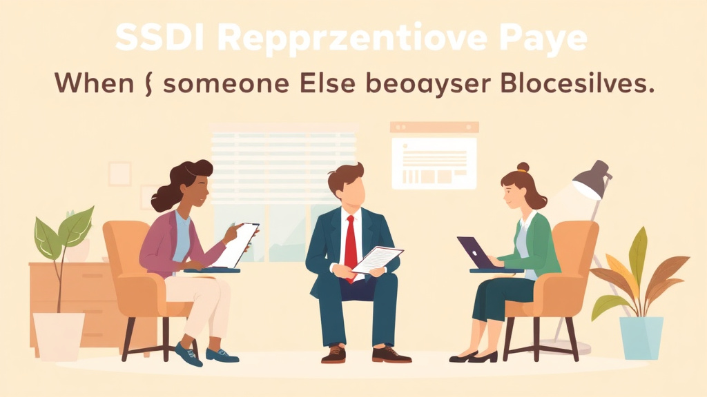 An informative visual explaining SSDI Representative Payee: When Someone Else Manages Your Benefits for beginners and professionals