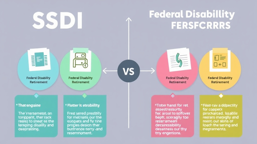 Process flow illustration for putting SSDI vs Federal Disability Retirement (FERS/CSRS) into action