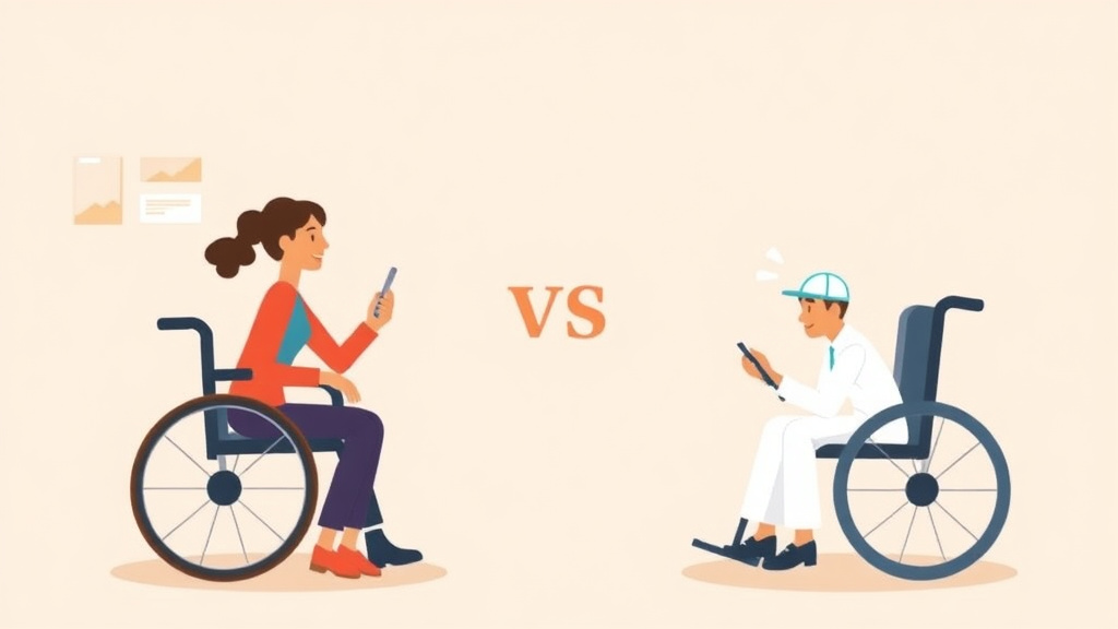 A professional illustration depicting SSDI vs VA Disability: Differences and How to Collect Both