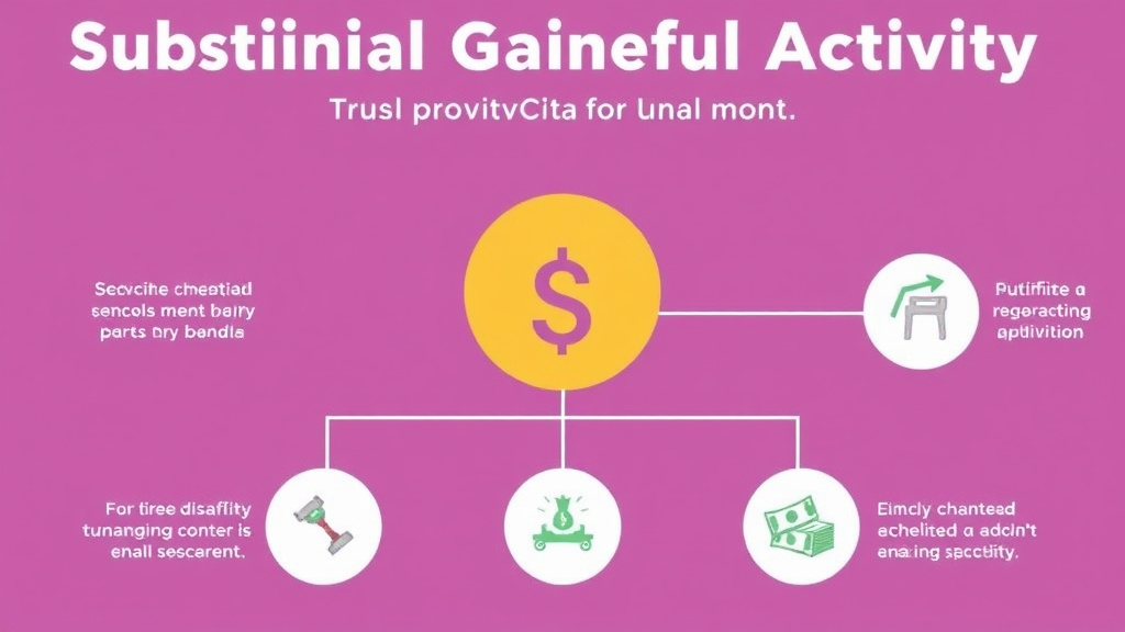 Process flow illustration for putting substantial Gainful Activity (SGA): The Income Limit for SSDI into action