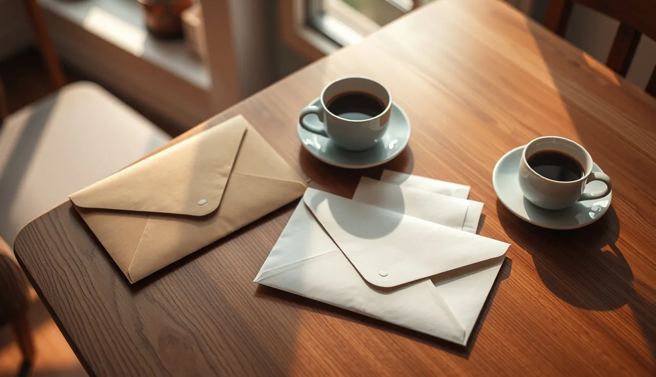 Two envelopes on a kitchen table representing SSI and SSDI disability benefit programs