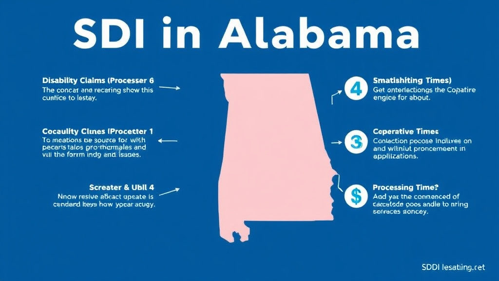 Process flow illustration for putting SSDI in Alabama: Offices, Processing Times, and How to Apply into action