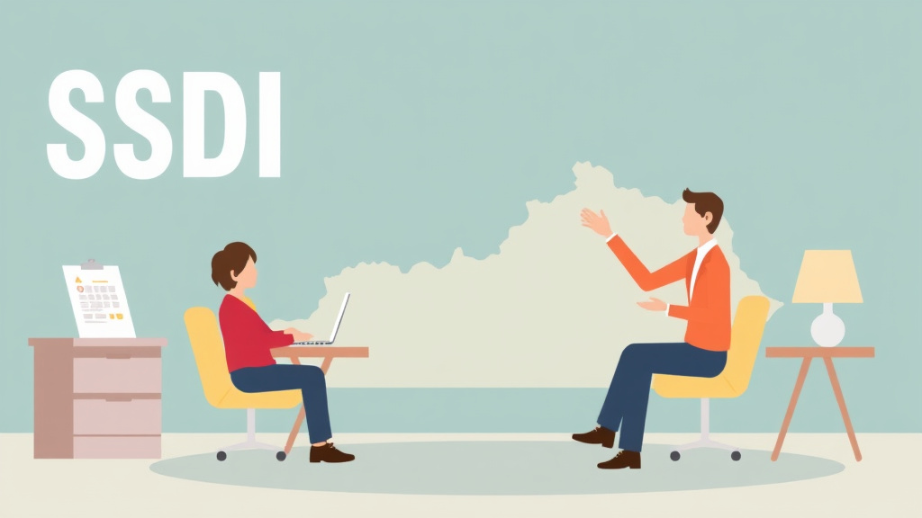 A professional illustration depicting SSDI in Kentucky: Offices, Processing Times, and How to Apply