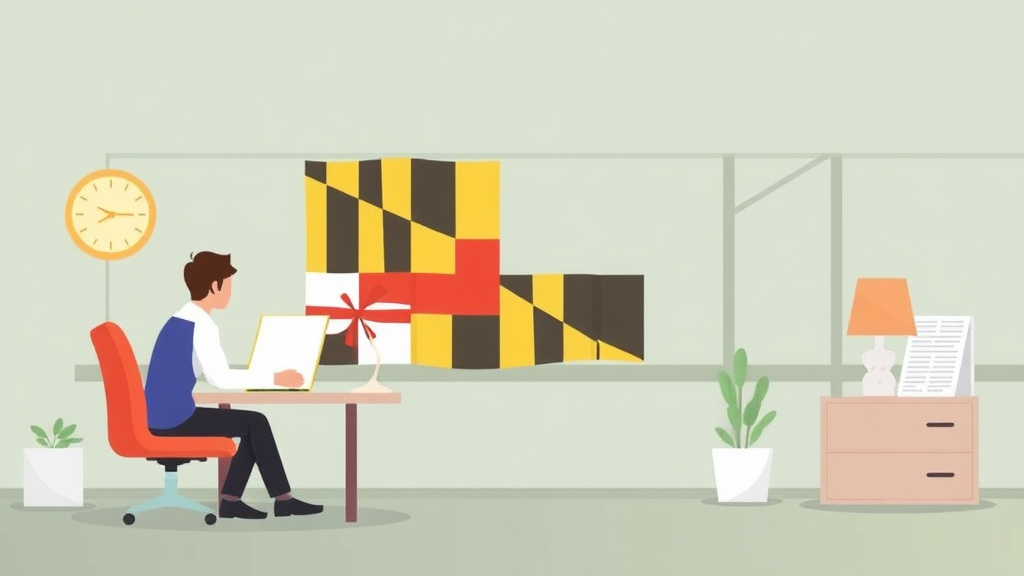 Educational graphic covering the essentials of SSDI in Maryland: Offices, Processing Times, and How to Apply