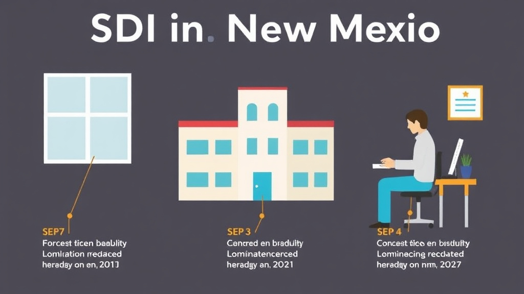Process flow illustration for putting SSDI in New Mexico: Offices, Processing Times, and How to Apply into action