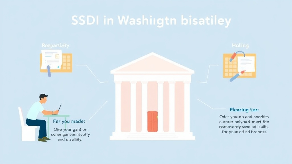 Action-oriented illustration showing how to apply SSDI in Washington: Offices, Processing Times, and How to Apply