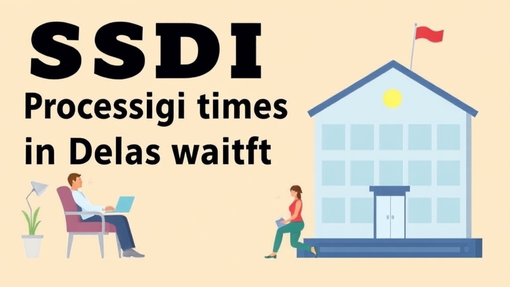 Educational graphic covering the essentials of SSDI Processing Times in Delaware (2026): How Long to Wait