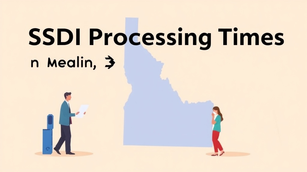 A professional illustration depicting SSDI Processing Times in Idaho (2026): How Long to Wait